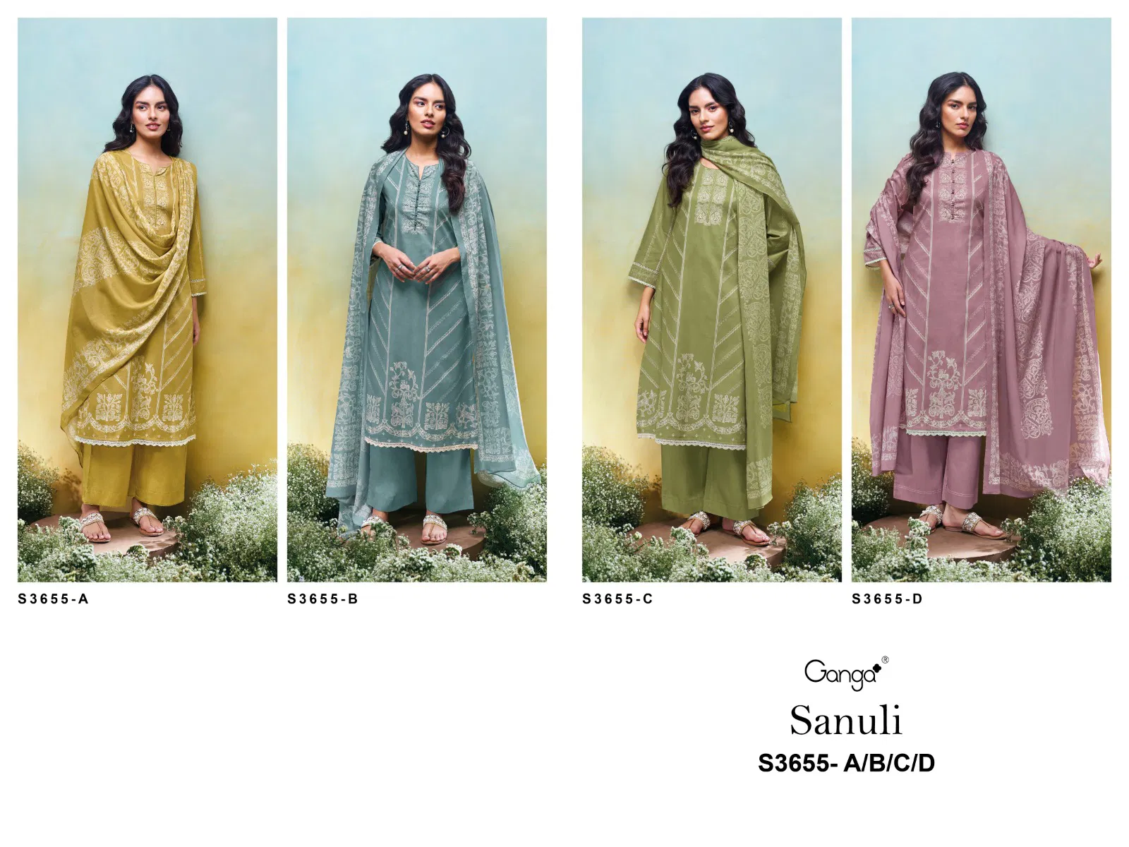 Sanuli By Ganga Cotton Top Bottom With Dupatta Wholesale Market In Surat With Price